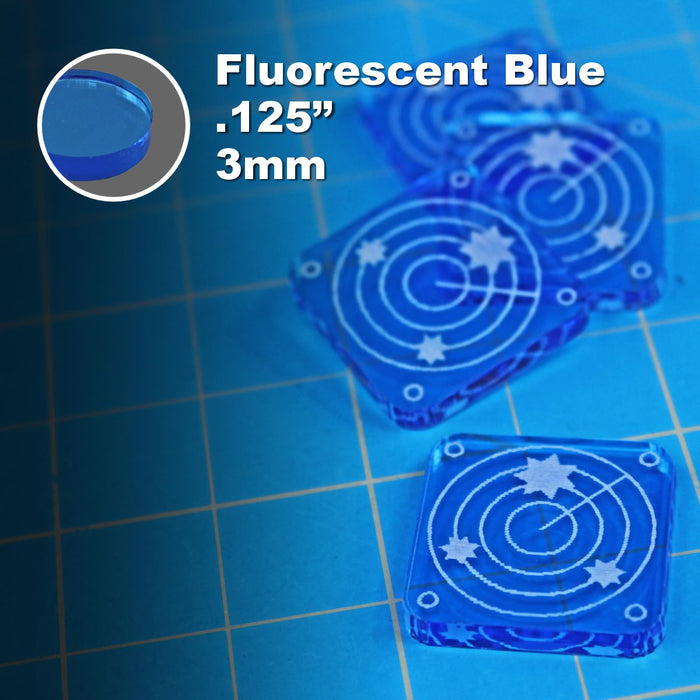 LITKO Scanner Blip Tokens, Fluorescent Blue (10)-Tokens-LITKO Game Accessories