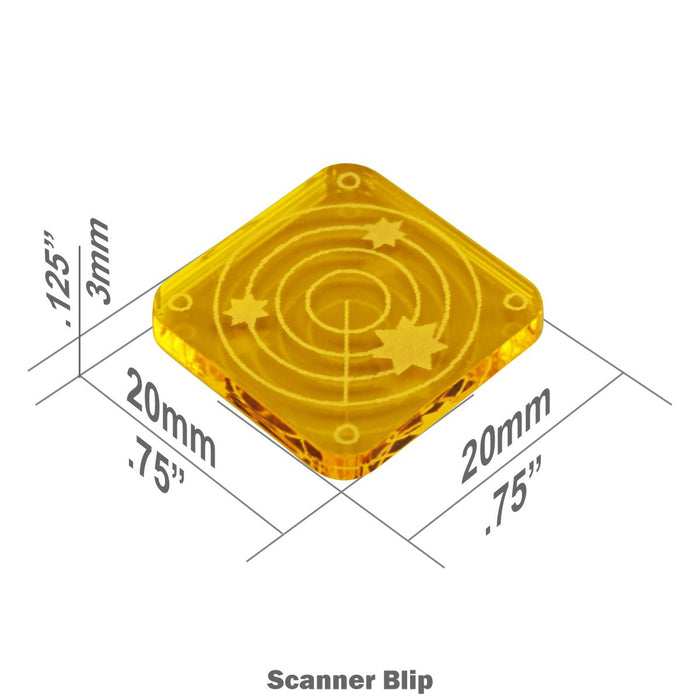LITKO Scanner Blip Tokens, Transparent Yellow (10)-Tokens-LITKO Game Accessories