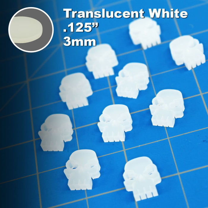 LITKO Mini Skull Tokens, Transparent White (15)-Tokens-LITKO Game Accessories