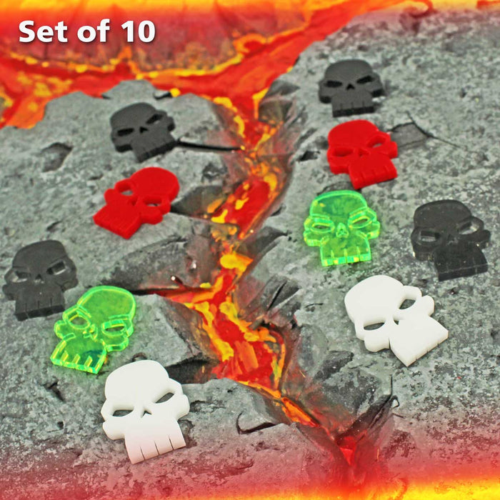 LITKO Skull Tokens, Multi-Color (10)-Tokens-LITKO Game Accessories