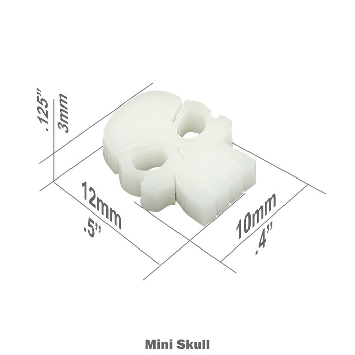 LITKO Mini Skull Tokens, White (15) - LITKO Game Accessories