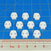 LITKO Mini Skull Tokens, White (15) - LITKO Game Accessories