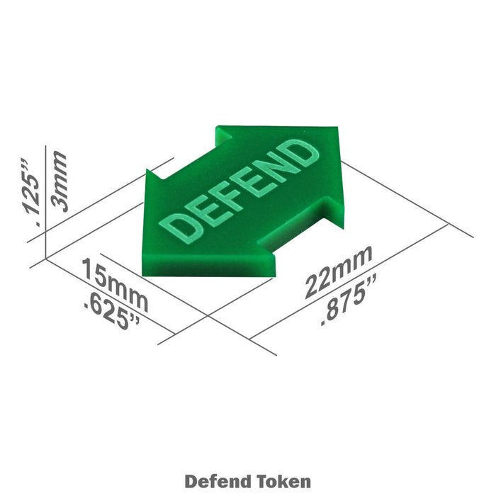 LITKO Defend Token, Green (10)-Tokens-LITKO Game Accessories