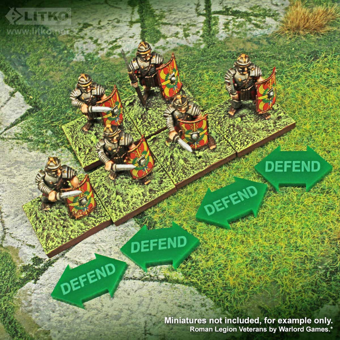 LITKO Defend Token, Green (10)-Tokens-LITKO Game Accessories