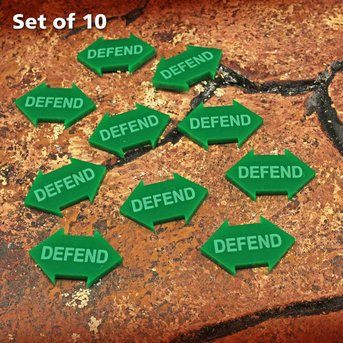 LITKO Defend Token, Green (10)-Tokens-LITKO Game Accessories