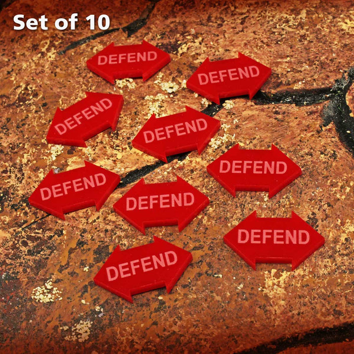 LITKO Defend Token, Red (10)-Tokens-LITKO Game Accessories