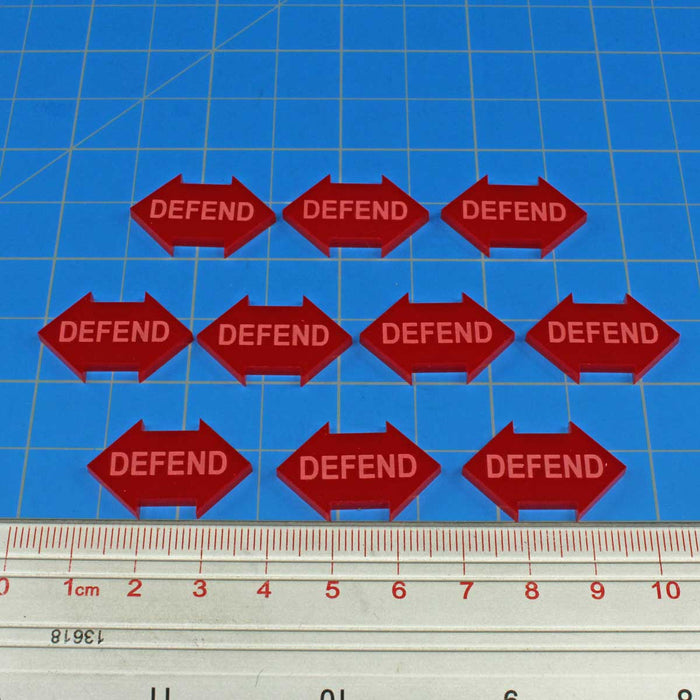 LITKO Defend Token, Red (10)-Tokens-LITKO Game Accessories