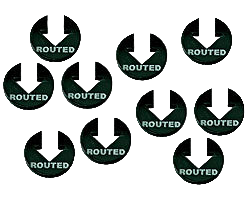 LITKO Routed Tokens (10) (New! Multiple Colors on One Listing!)