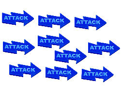 LITKO Attack Tokens (10) (NEW! Multiple Colors on One Listing!)