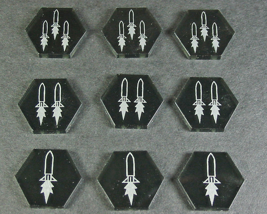 LITKO Space Missile Tokens (9) (NEW! Multiple Colors on One Listing!)