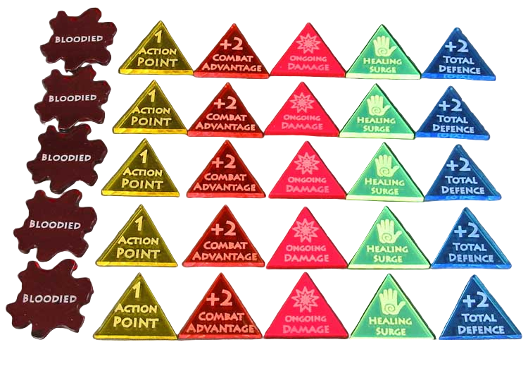 LITKO Action Token Set Compatible with Dungeons & Dragons 4th Edition (30)