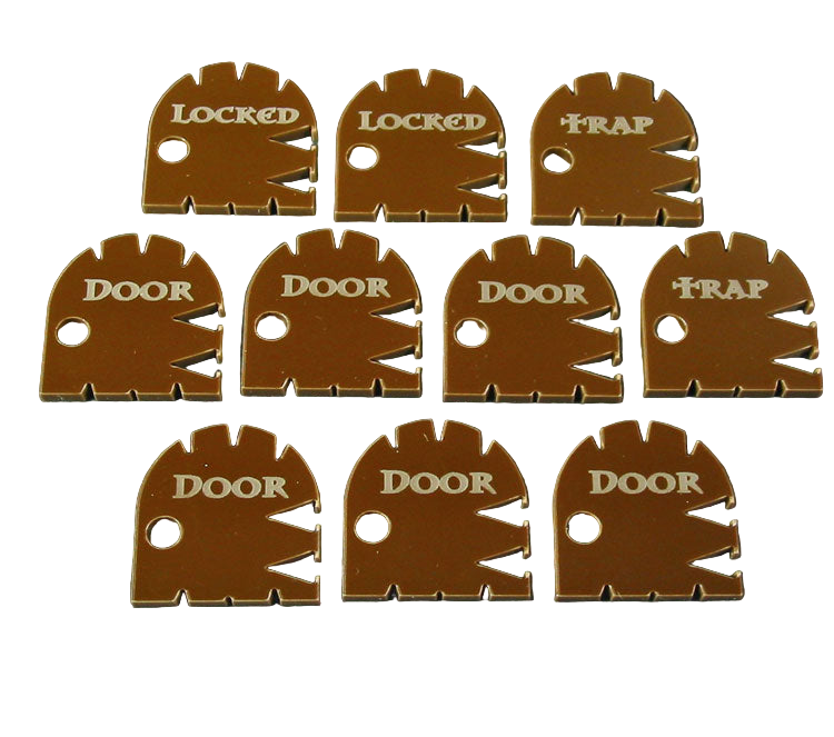 LITKO Door Tokens Compatible with Dungeons & Dragons & Pathfinder (10) (New! Multiple Option on One Listing!)