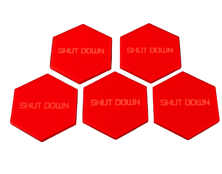 LITKO Shut Down Tokens Compatible with BattleTech (5)