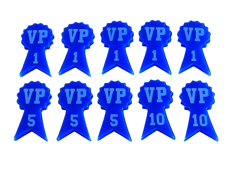 LITKO Numbered Victory Point Tokens (10) (NEW! Multiple Colors on One Listing!)