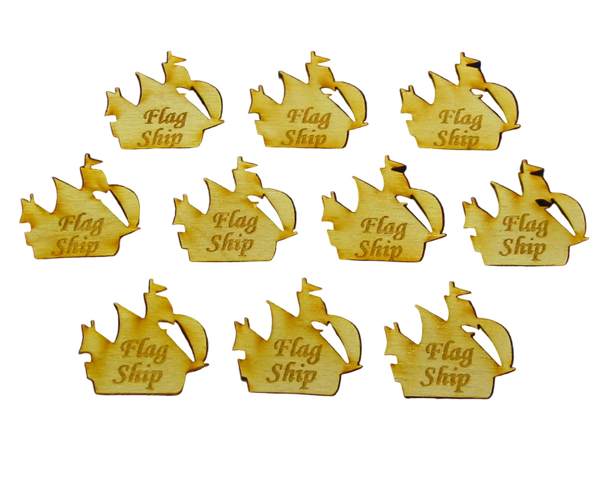 LITKO Flag Ship Tokens Compatible with Age of Sail (10)