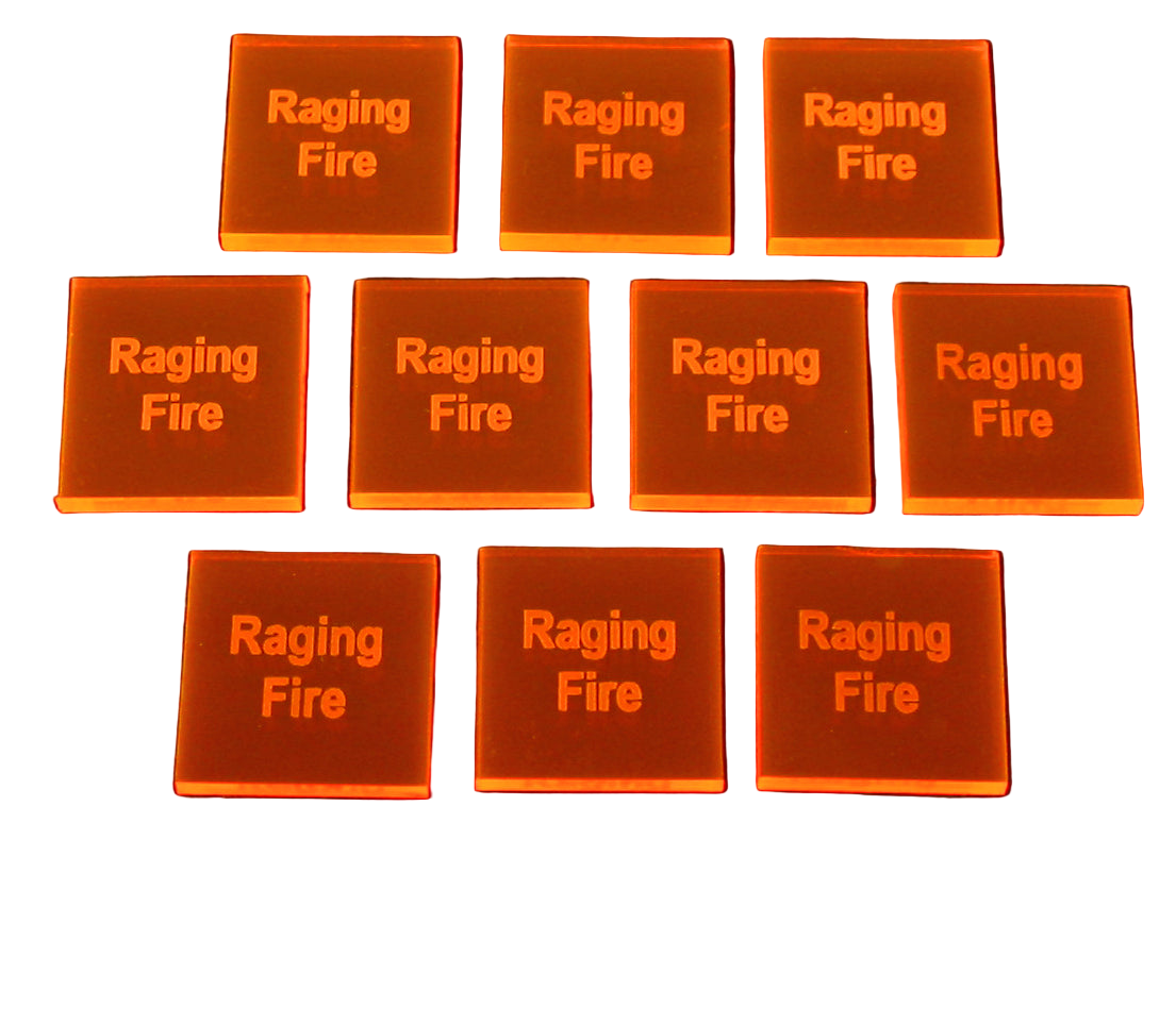 Mini Translucent Fire Token Raging Fire Tokens | Firestorm Armada — LITKO Game Accessories