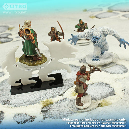 LITKO Bear Character Mount with 25x50mm Base, White-Character Mount-LITKO Game Accessories