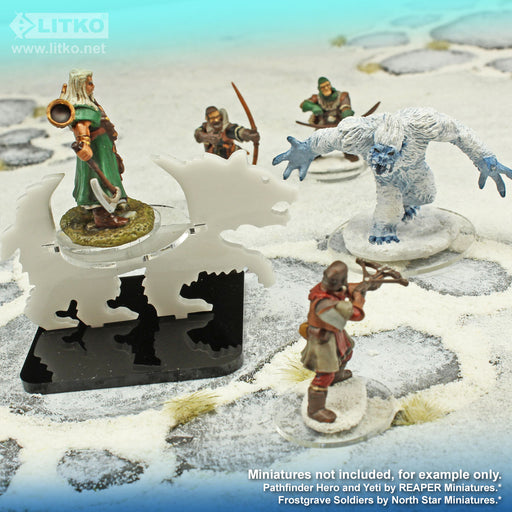 LITKO Bear Character Mount with 2-inch Square Base, White-Character Mount-LITKO Game Accessories