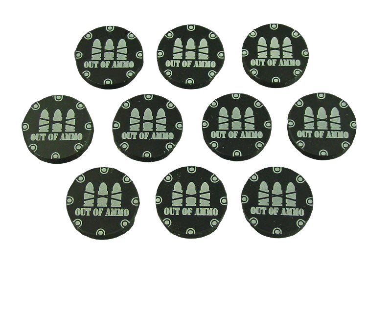 LITKO Out of Ammo Token Compatible with the Dust Warfare (10)