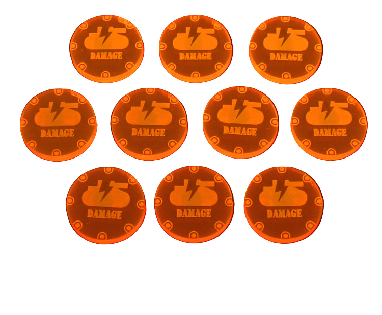 LITKO Vehicle Damage Token Compatible with the Dust Warfare (10)