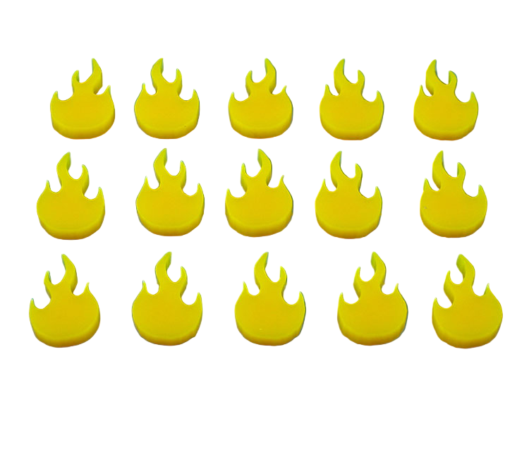 LITKO Fire Fighting Game Hot Spot Tokens Compatible with Flash Point, Gold (15)