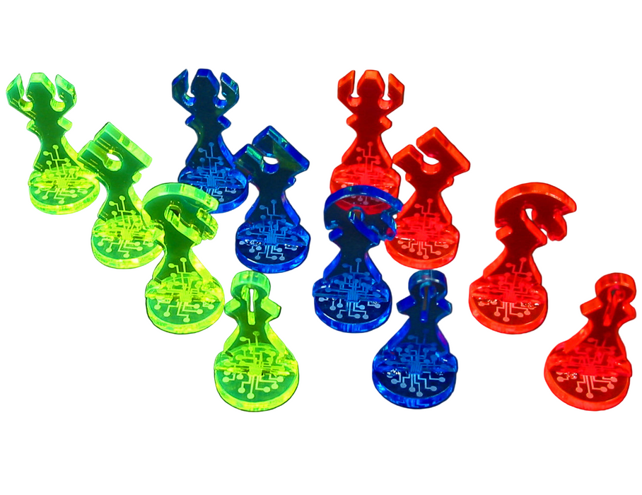 LITKO Net Hacker Chess Program Markers Compatible with Android: Netrunner (12) (NEW! Multiple Colors on One Listing!)