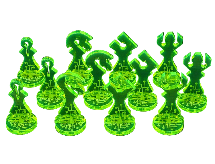 LITKO Net Hacker Chess Program Markers Compatible with Android: Netrunner (12) (NEW! Multiple Colors on One Listing!)