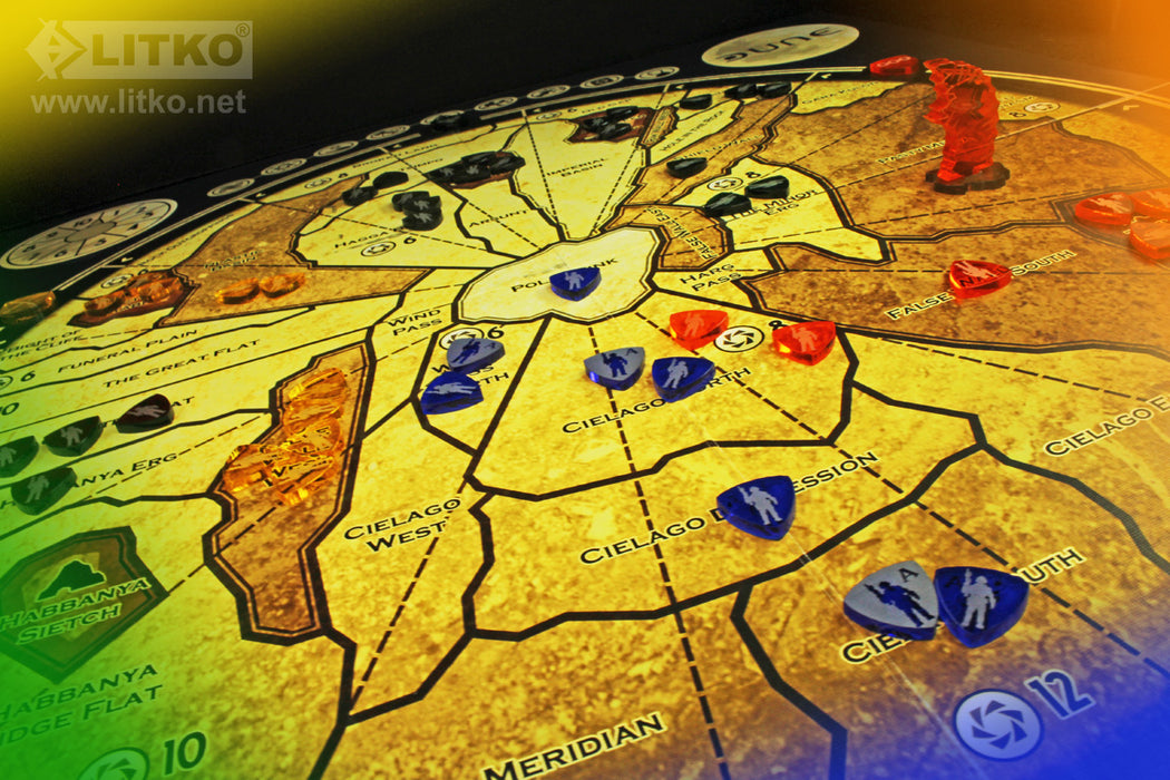 LITKO House and Force Tokens Compatible with Dune Board Game (30) (New! Multiple Colors on One Listing!)