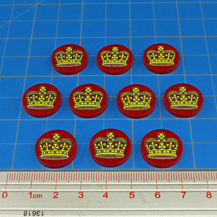 LITKO Premium Printed Napoleonic Era Tokens, British Royal Crown (10) - LITKO Game Accessories