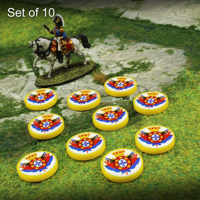 LITKO Napoleonic Era Tokens Portuguese Coat-of-Arms (10)-Tokens-LITKO Game Accessories