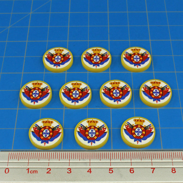 LITKO Napoleonic Era Tokens Portuguese Coat-of-Arms (10)-Tokens-LITKO Game Accessories