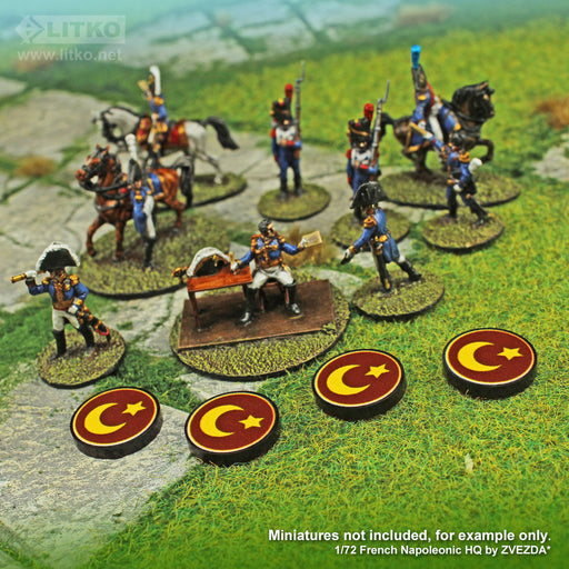 LITKO Napoleonic Era Tokens Ottoman Crescent Star (10)-Tokens-LITKO Game Accessories