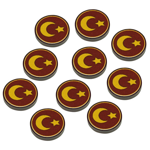 LITKO Napoleonic Era Tokens Ottoman Crescent Star (10)-Tokens-LITKO Game Accessories