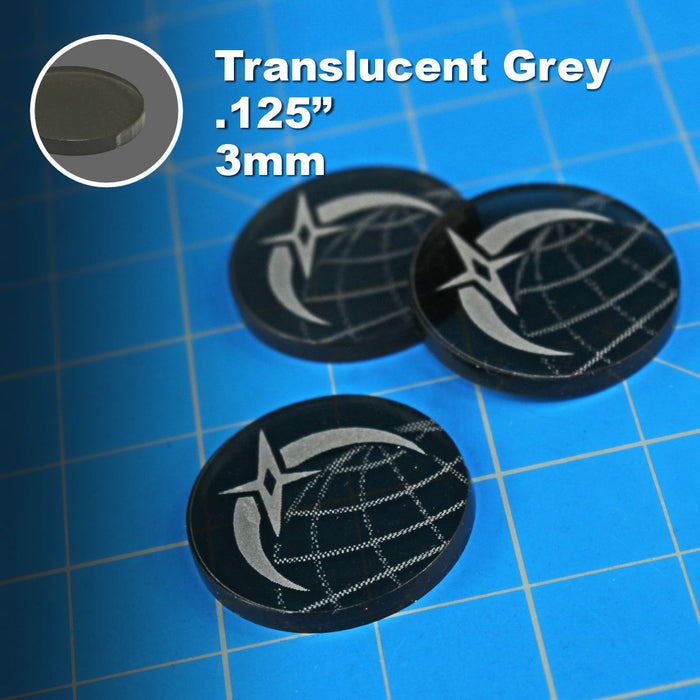 LITKO Frontier Tokens Compatible with Twilight Imperium 4th Edition, Translucent Grey (10)-Tokens-LITKO Game Accessories
