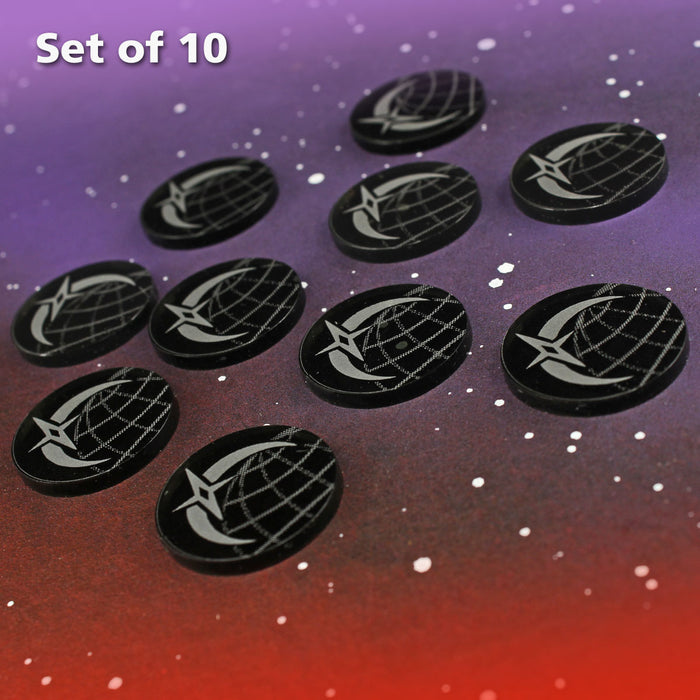LITKO Frontier Tokens Compatible with Twilight Imperium 4th Edition, Translucent Grey (10)-Tokens-LITKO Game Accessories