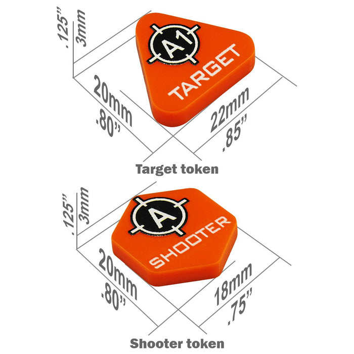 LITKO Premium Printed Multi-Target Token Set Compatible with Battletech (20)-Tokens-LITKO Game Accessories
