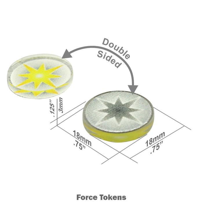 LITKO Force Ready/Spent Double-Sided Tokens Compatible with Star Wars: Shatterpoint (10)-Tokens-LITKO Game Accessories