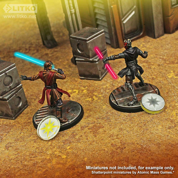 LITKO Force Ready/Spent Double-Sided Tokens Compatible with Star Wars: Shatterpoint (10)-Tokens-LITKO Game Accessories