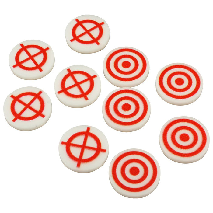 LITKO Premium Printed Cross-Hair Aim & Target Token Set (10)-Tokens-LITKO Game Accessories