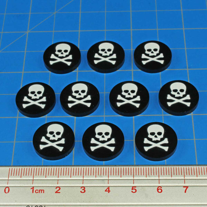 LITKO Skull & Crossbones Tokens (10)-Tokens-LITKO Game Accessories