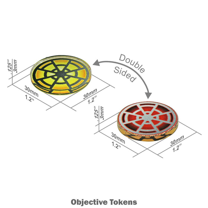 LITKO Light/Dark Double-Sided Objective Tokens Compatible with Star Wars: Shatterpoint (5)-Tokens-LITKO Game Accessories