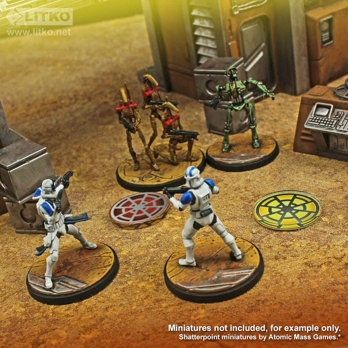 LITKO Light/Dark Double-Sided Objective Tokens Compatible with Star Wars: Shatterpoint (5)-Tokens-LITKO Game Accessories
