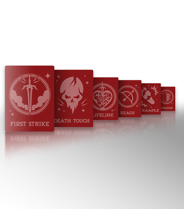 LITKO Red Ability Tokens Compatible with Magic The Gathering (12)-Tokens-LITKO Game Accessories