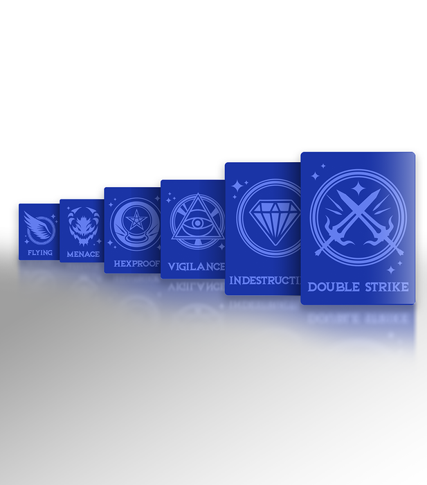 LITKO Ability Tokens Compatible with Magic The Gathering, Blue (12)-Tokens-LITKO Game Accessories