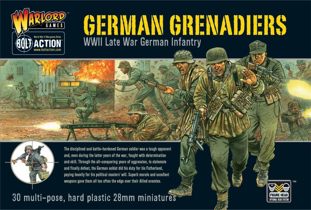 28mm Bolt Action | German Grenadiers | WWII Late War German Infantry (30) (Plastic)-Miniatures-LITKO Game Accessories