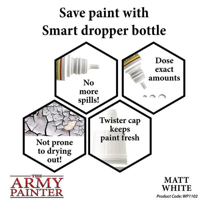 Matt White Paint | 18ml-Paint and Ink-LITKO Game Accessories