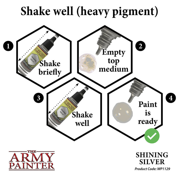 Shining Silver Paint | 18ml-Paint and Ink-LITKO Game Accessories