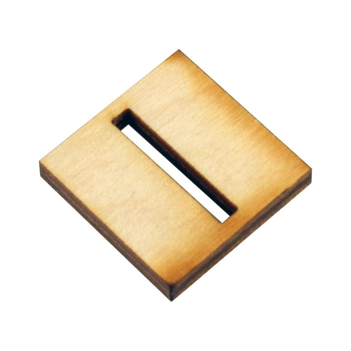 Miniature Bases, Square, 25mm (Slotted), 3mm Plywood (10)-Miniature Bases-LITKO Game Accessories