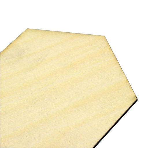 Miniature Bases, Hexagonal, 3inch, 1.5mm Plywood (50)-Miniature Bases-LITKO Game Accessories