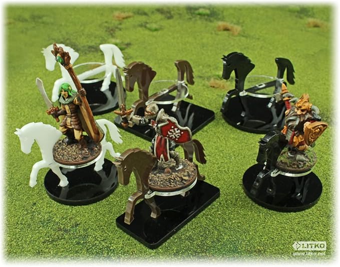 LITKO Horse Character Mount Kit with 25x50mm Rectangular Base